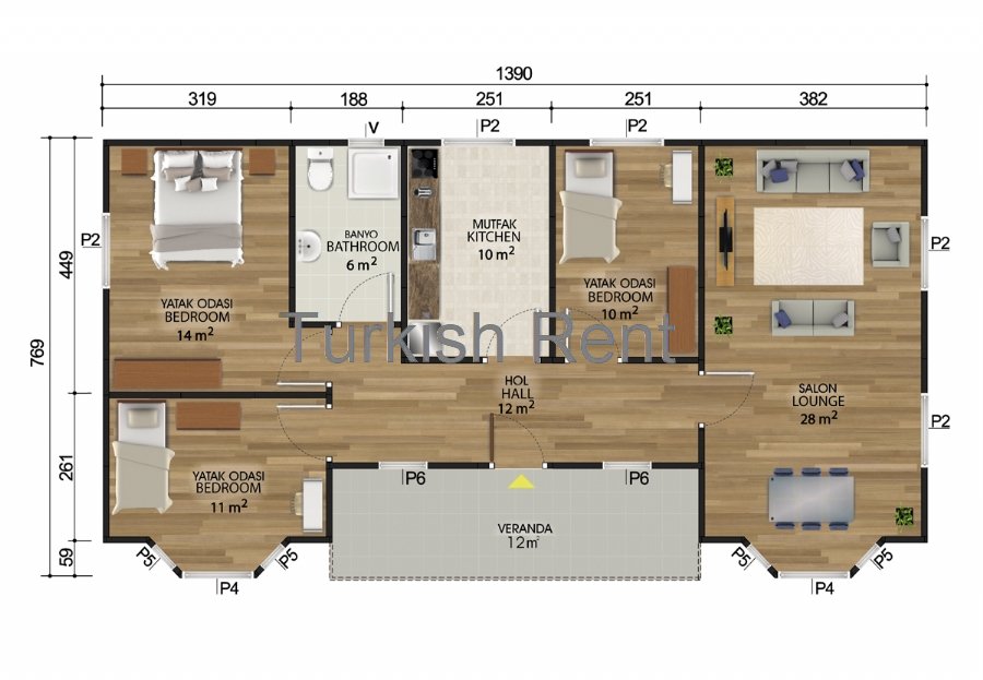 kiralık lüks daire - deneme ilanıdır